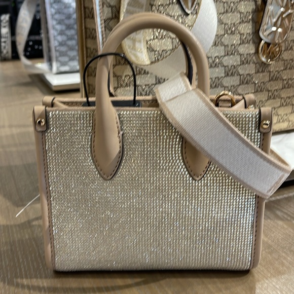 MICHAEL KORS MK
Mirella Extra-Small Logo XS Shopper XBody Leather Crossbody 
NWT - Picture 7 of 16